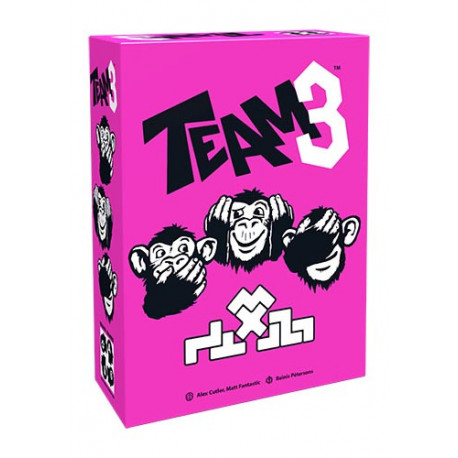 Boîte du jeu de société Team 3 rose Boîte du jeu de société Team 3 rose