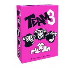 Boîte du jeu de société Team 3 rose