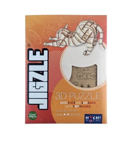 Boîte du jeu de société Jigzle Chat étiré Boîte du jeu de société Jigzle Chat étiré
