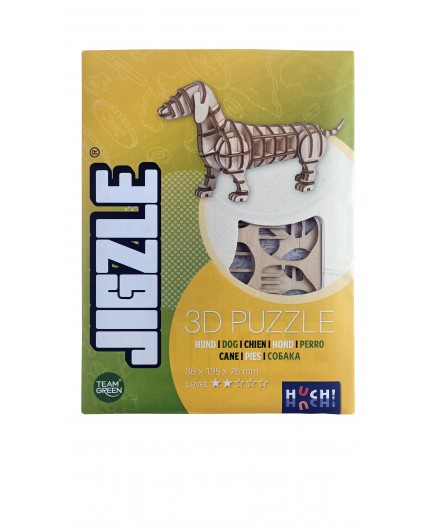 Boîte du jeu de société Jigzle Chien basset Boîte du jeu de société Jigzle Chien basset