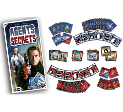 La boite du jeu de société Agents secrets avec le matériel