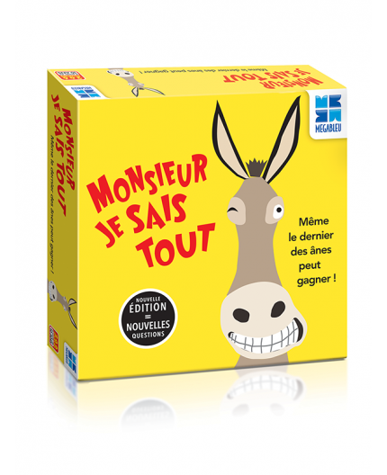 La boîte du jeu de société Monsieur Je Sais Tout La boîte du jeu de société Monsieur Je Sais Tout