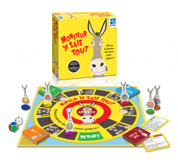 La boîte du jeu de société Monsieur Je Sais Tout avec le matériel