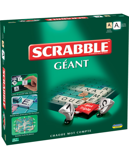La boîte du jeu de société Scrabble Géant