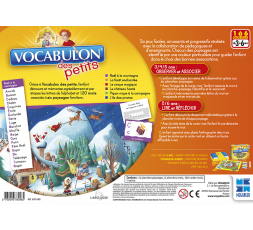 Le dos de la boîte du jeu de société Vocabulon des Petits