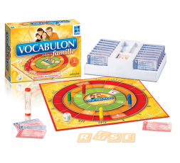 La boîte et le matériel du jeu de société Vocabulon Famille