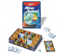 La boite du jeu de société Attrape fantôme ! Version coup de cœur avec le matériel