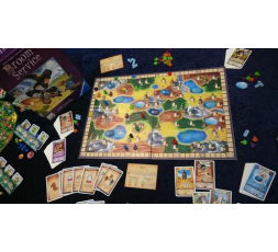 Le matériel du jeu de société Broom Service