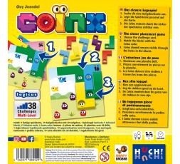 Le dos de la boite du jeu de société Coïnx