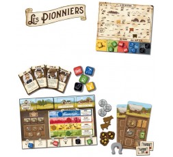 Le matérieldu jeu de société Les Pionniers