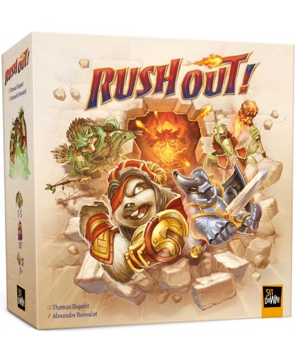 La boite du jeu de société Rush Out! La boite du jeu de société Rush Out!
