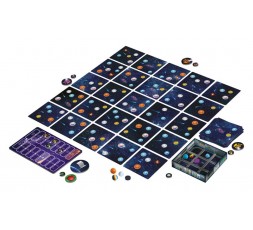 Le matériel du jeu de société Space Bowl