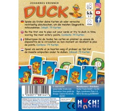 Le dos de la boite du jeu de société Duck