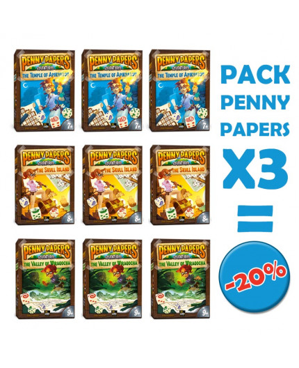 Pack 3 Penny Papers x3 Pack 3 Penny Papers x3
