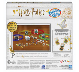 Le dos de la  boite du jeu de société Devine Tete Harry Potter