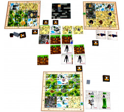 Matériel du jeu de société Minecraft - Builders & Biomes