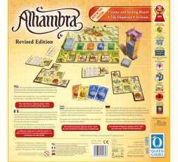 Le dos de la boite du jeu de société Alhambra