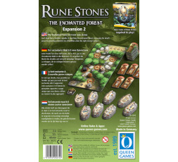Le dos de la boite du jeu de société Runes Stones La Forêt Enchantée
