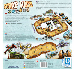Le dos de la boite de Scrap Racer