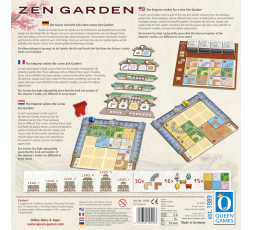 Le dos de la boîte du jeu de société Zen Garden