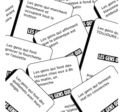 Cartes du jeu les gens qui nouvelle version