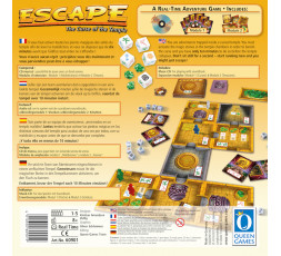 Dos de la boîte du jeu de société Escape La Malédiction Du Temple