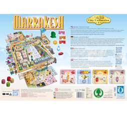 Dos de la boîte du jeu de société Marrakesh classic