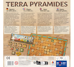 Dos de la boîte du jeu de société Terra Pyramides