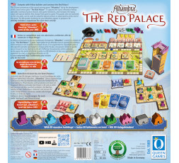 Dos de la boîte du jeu de société Alhambra The Red Palace