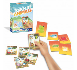 Boîte+matériel du jeu de société Touch it Animals
