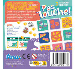 Couverture du dos de la boîte du jeu Pas Touche