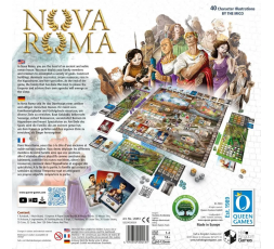 Dos de la boîte du jeu Nova Roma